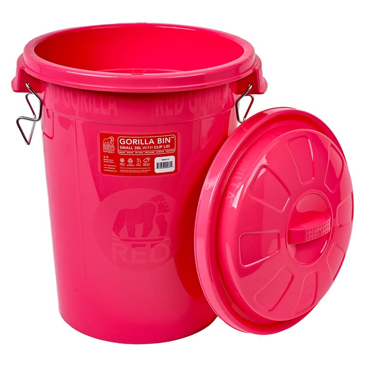 Red Gorilla Bin With Clip Lid image 6